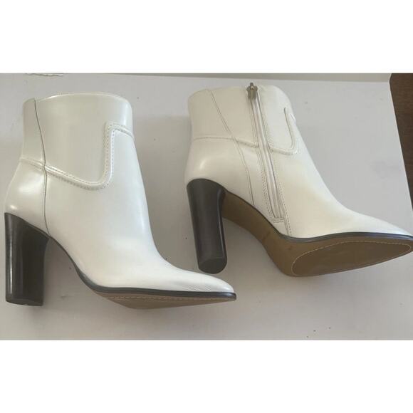 NEW Vince Camuto Epandra Leather White Cowboy Rodeo Gogo Disco Glam Boots Size 9 - Picture 2 of 13